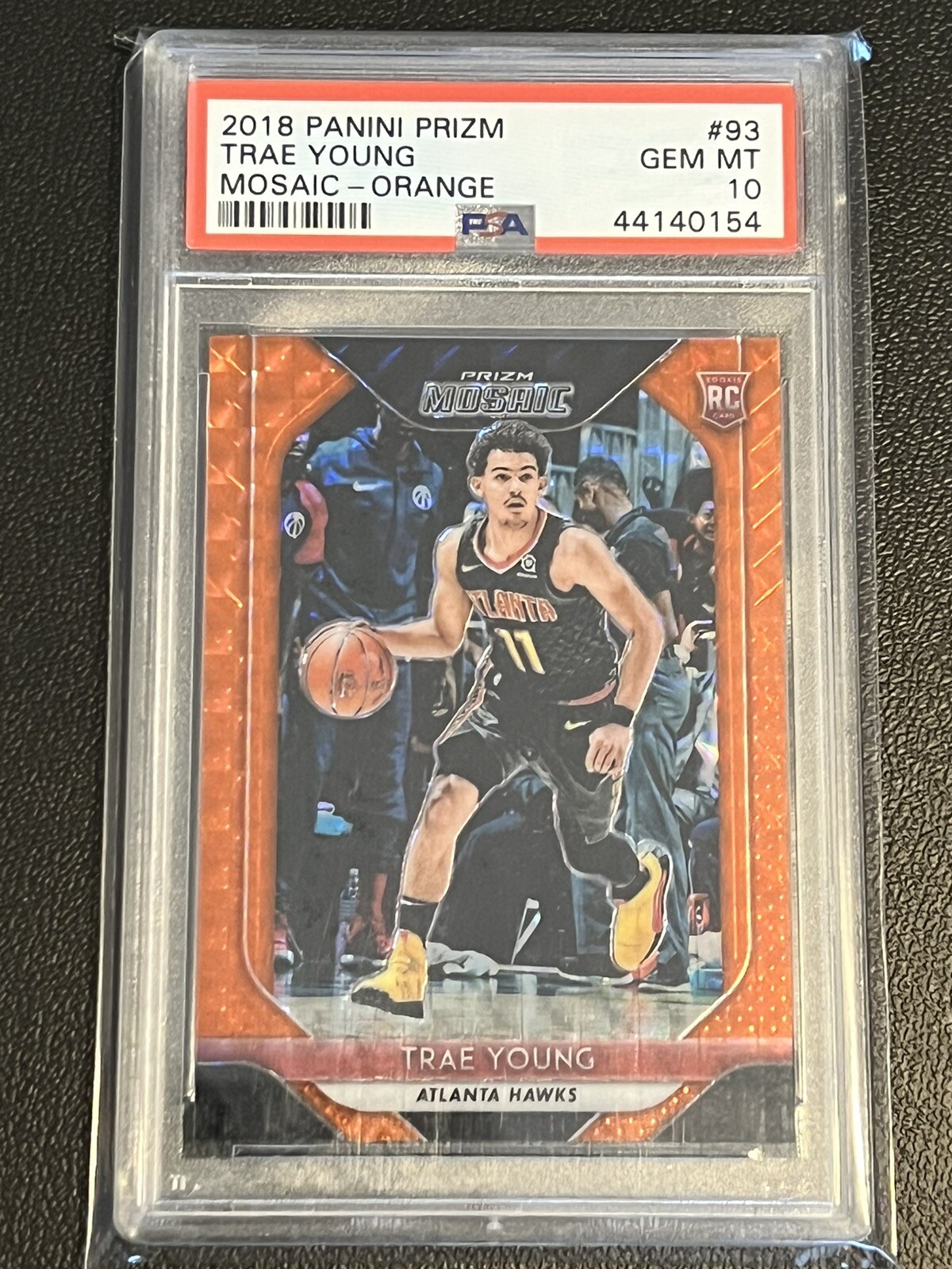 2018-19 Panini Prizm Mosaic Orange #93 Trae Young /99 RC Rookie PSA 10 Gem