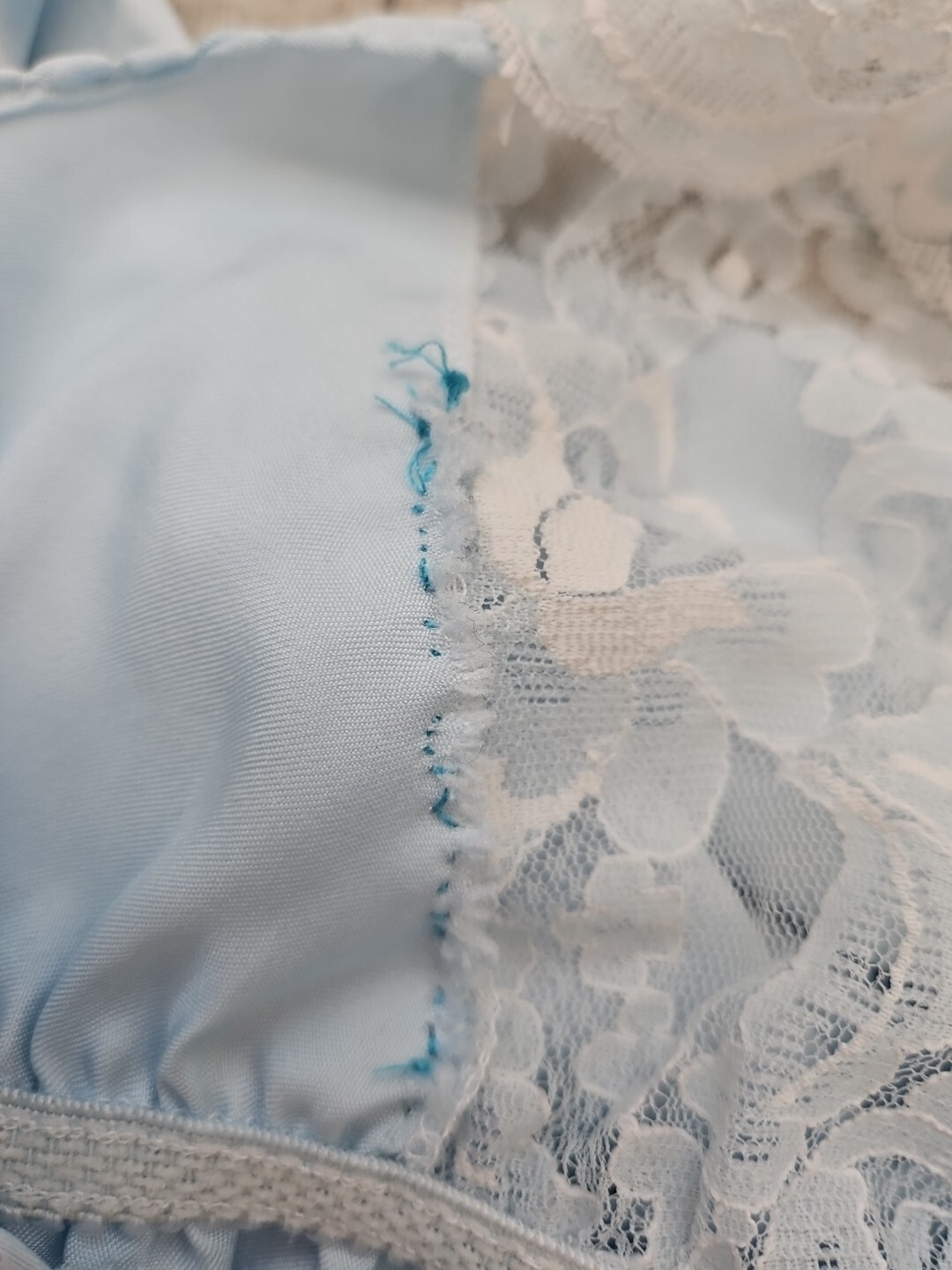 Vintage Val Mode Lingerie Blue Pajama Dress Size M Read Description