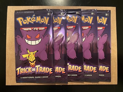 5x Factory Sealed Pokemon Trick Or Trade Booster Pack Halloween Card Packs 2022