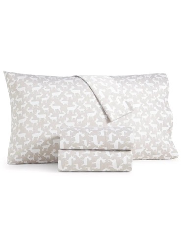 CHARTER CLUB Damast Designs beige bedruckt komplettes Blatt-Set