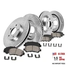 Front and Rear Brake Kit For 2017 2018 Subaru Impreza Drilled Slotted Upgrade