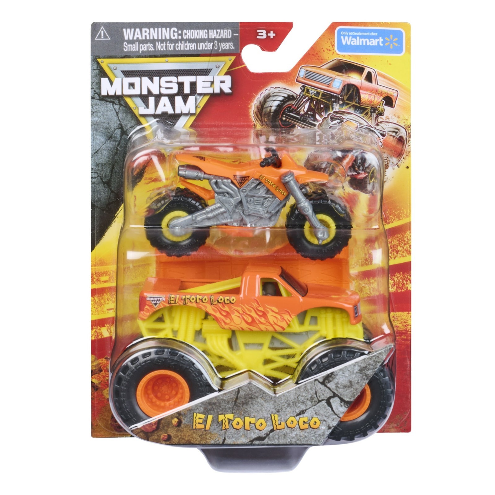 Spin Master Monster Jam El Toro Loco Truck Dirt Bike Two Pac