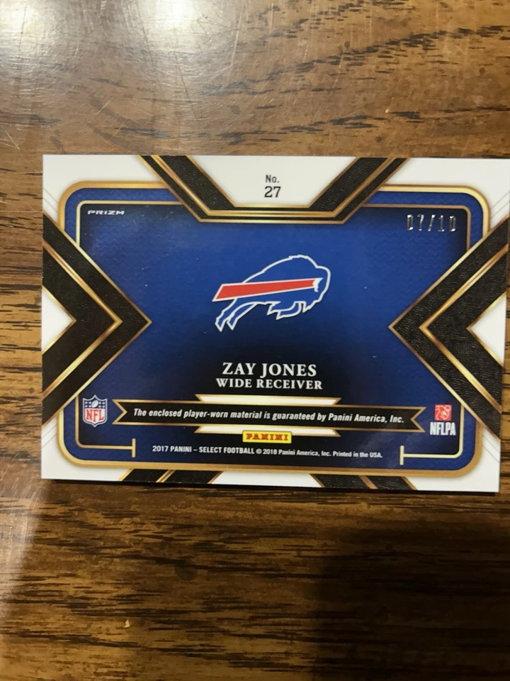 2017 Panini Select - Jumbo Rookie Swatches Zay Jones #27 Gold Prizm /10 - Image 2 of 2