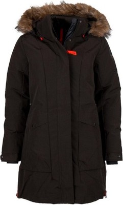 ICEPEAK Brea Womens Parka Polyester Hooded Outdoor UK 12 Jacket - Dark Green