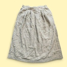 VTG 70s 80s Hingham Square 100 Wool Plaid Skirt Size L Prairie Cottage Grandma