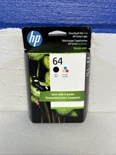 HP Genuine 64 Black  Tri-Color Ink Cartridge 2-Pack 2024 Sealed