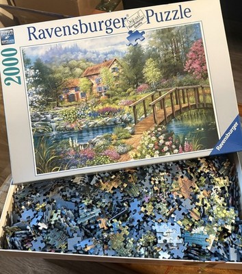 Ravensburger 2000 Piece Puzzle ''Shades of Summer'' No. 166374 Floral EUC