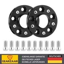Spurverbreiterung Geeignet für BMW 2x 20mm 5x120 mit Radschrauben Schwarz Alu