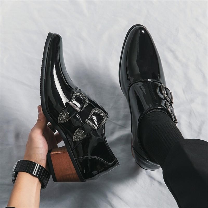 SAOLA Scarpe uomo business Oxford eleganti formali casual a punta tacco alto