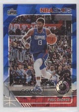 2019 Panini NBA Hoops Premium Stock Blue Cracked Ice Prizm Paul George #132 0nr3