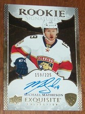 2017 Upper Deck Exquisite Collection Michael Matheson Rookie Auto Card /225. rookie card picture