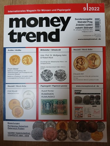 money trend 9/2022 reviews of Austria's trial coins, 180 pages