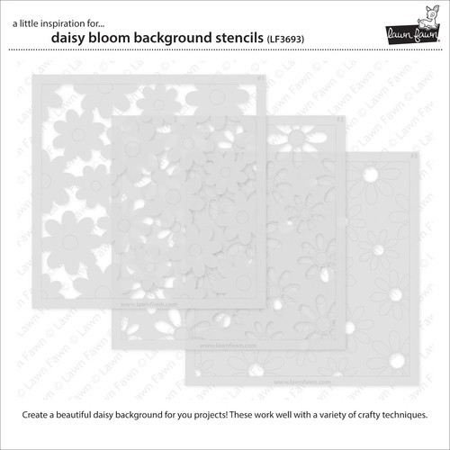 Lawn Fawn Daisy Bloom Background Stencils : April 2025 Collection - Picture 2 of 2
