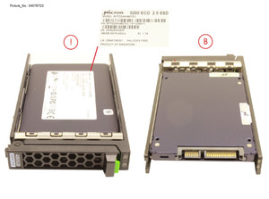 Fujitsu Primergy 480GB 6G SSD SATA 2,5" Festplatte S26461-F5701-L480
