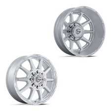 22x8.25 Fuel D912 Circuit Silver Mach Forddodge Dually Wheels 10x225 Set Of 6