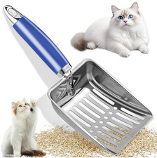 Cat Litter Scoop - Metal Cat Litter Scoop - Stainless Steel Scoop for Cats - Stu