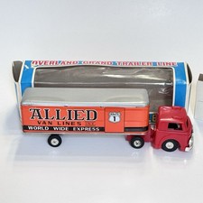 Vintage Tin Plastic Diesel Freight Trailer Semi Truck Box Japan Allied Van Lines