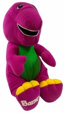 WORKS Vintage 1996 Playskool TALKING BARNEY 16" Plush 71245 Stuffed Animal