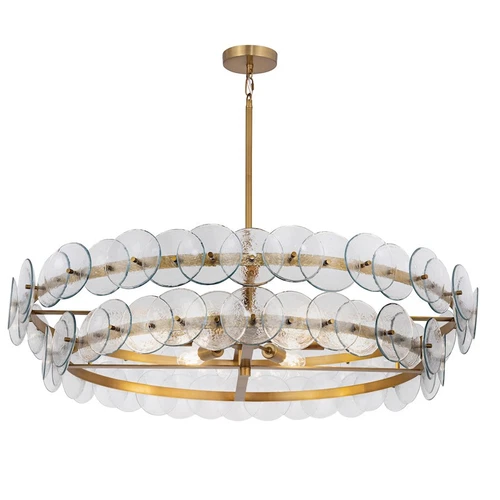 Maxim Lighting Loren 6Lt 42" Chandelier, Weathered Brass/Clear - 21824TCWBR - Picture 1 of 1