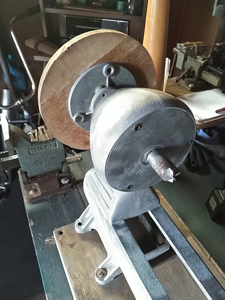 Antiguo torno de madera Delta Milwaukee vintage y 10 cinceles de herramientas de torno Foto 2 de 4