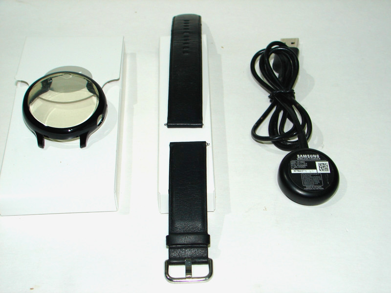 Samsung galaxy watch active 2 44 mm  Real Leather band USB Cable Bumper