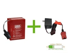 Power Wheels 6 v Red Battery and Charger Bundle