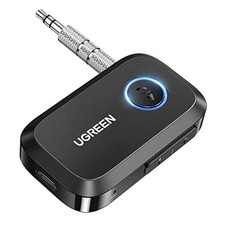 Bluetooth 5.4 Car Adapter, Hands-Free Call  Noise Cancelling AUX to Black