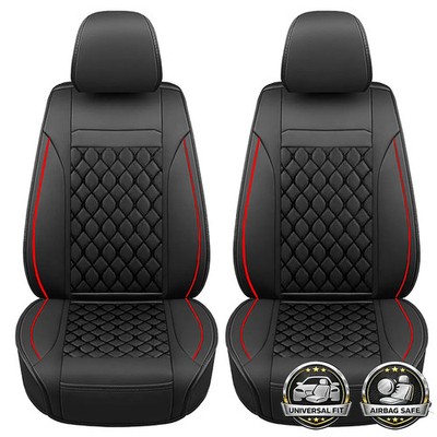 FOR VW SCIROCCO - PREMIUM FAUX LEATHER FRONT SEAT COVERS RED CAR VAN