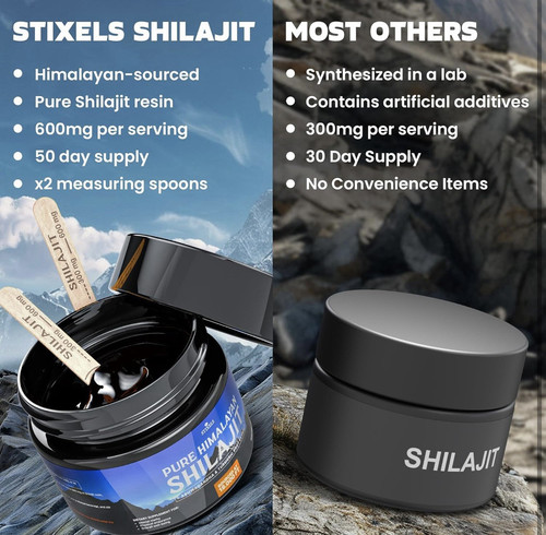 Stiles Shilajit Resin Supplement – Shilajit Pure Himalayan Organic Resin W Vulvi - Picture 11 of 12