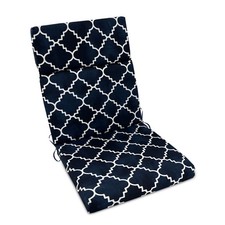 High Back Cushion Pad Garden Deck Chair Seat Pad Outdoor Deck Patio Seat w/Ties