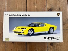 AUTOart Millennium 1/18 Lamborghini Miura SV (Yellow) Diecast Model Car With Box