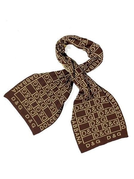 Unisex Dolce & Gabbana Scarf Brown One size
