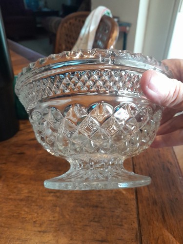 Collectable Anchor Hocking Wexford Cut Glass Crystal Candy Dish. - Picture 2 of 8