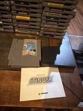 Stinger Nintendo NES Authentic Game Cartridge Tested Working 5 Screw Manual