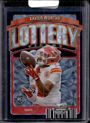 2024 Contenders Optic #LT-XWY Xavier Worthy Lottery Ticket Black