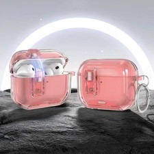 Shockproof Clear Lock Case with Keychain Cover For Apple AirPods 4th Gen/Pro 3/2