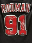 Dennis Rodman Signed Chicago Bulls Basketball Jersey NBA HOF HA COA M&N 97-98