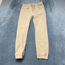 Levi's Jogger Pants Boys XL 13-15 Beige Cotton Stretch Mid Rise Tapered Leg
