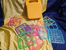 Tupperware Stencil Case W/ 12 Plastic Stencils