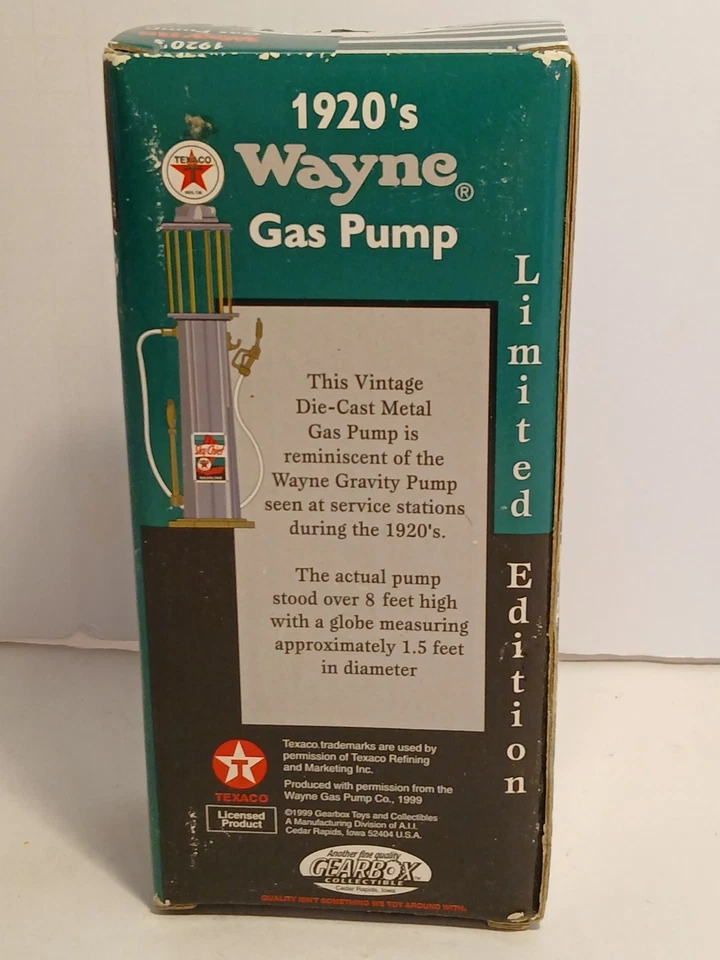 Vintage Texaco 1920's Wayne Die Cast Gas Pump 1:25 scale by Gearbox 1999 - Image 4 of 4