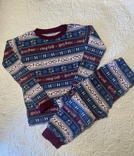 Harry Potter 2pc Holiday Fairisle Pajama Set Boys Size 8
