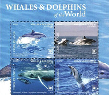 Cook Islands 2020 - Whales & Dolphins of the World, top of Sheet... Part 2 - MNH