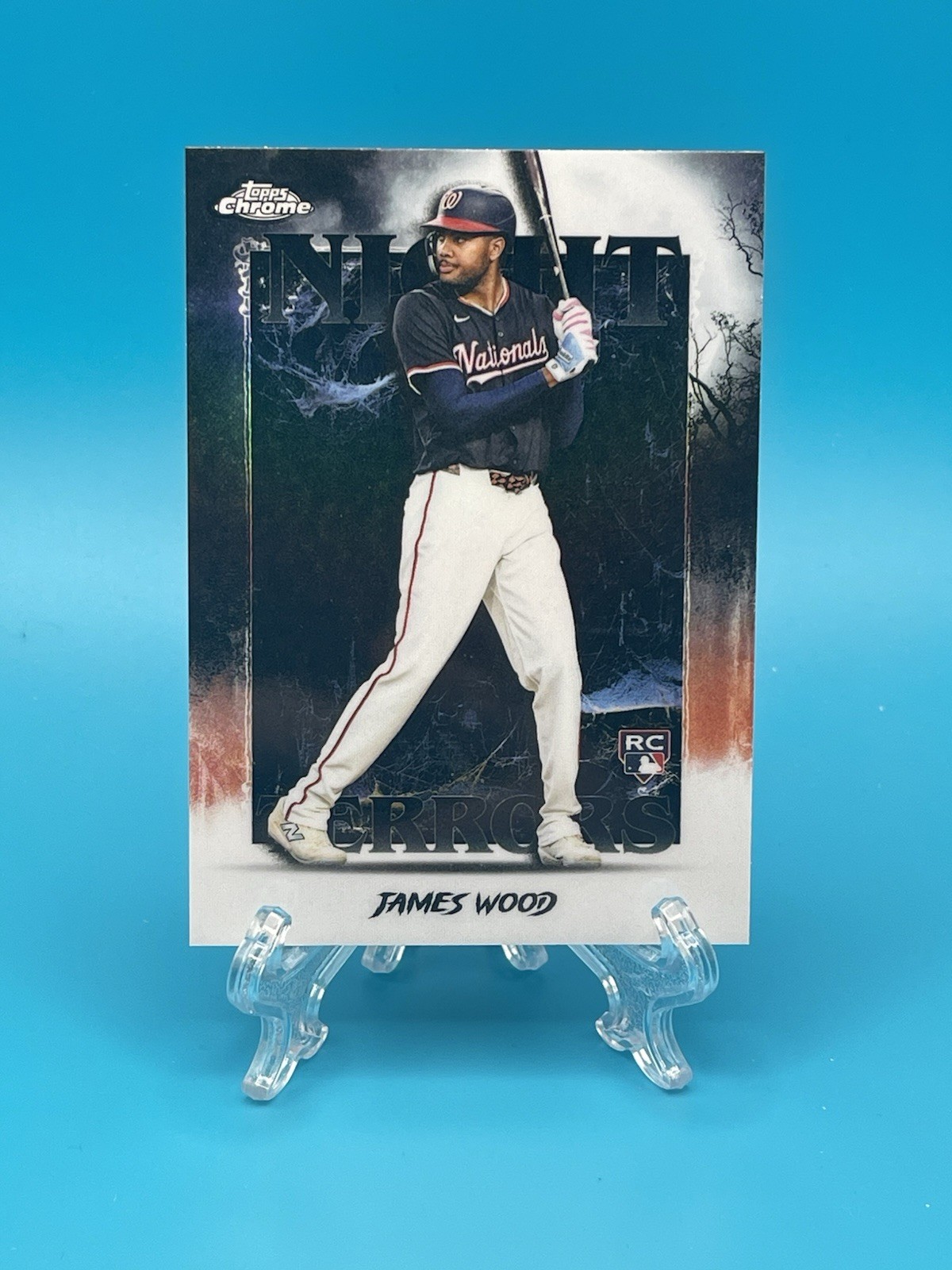 2025 Topps Chrome Update Night Terrors James Wood #NT-25 (RC)