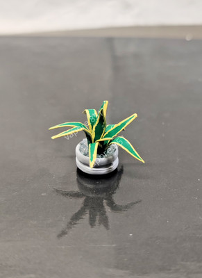 Agave Pflanze im Topf H0 - handgefertigt und bemalt aus Metall