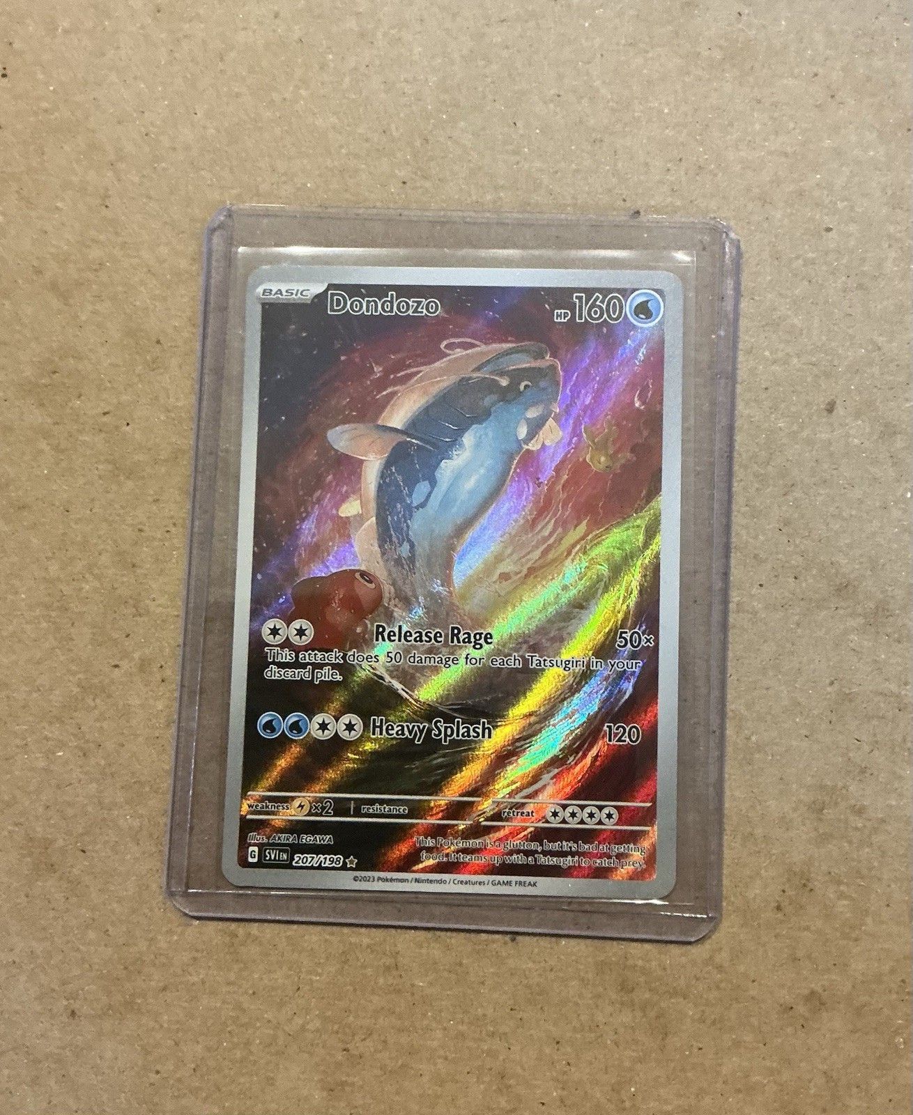 Pokemon Dondozo 207/198 SV01 Scarlet & Violet Base Set Illustration Rare Card