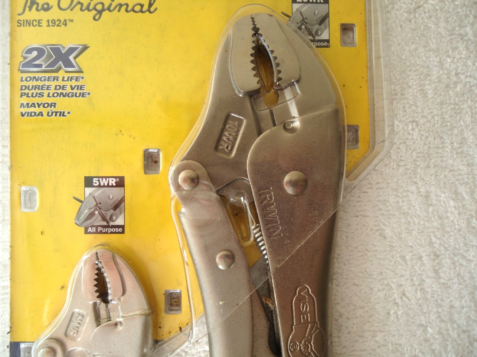 " NOS " Irwin Vise Grip 2 Piece Set 1,10WR,1,5WR Vise Grip Set " Great Gift "