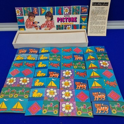 Kitfix Bild Dominosteine 60er Jahre Kinder Kartenspiel - Made In Britain