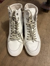  401 Zadig  Voltaire Women's White Flash High Top Sneaker Shoe Size EU 40/US 10