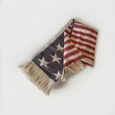 American Eagle Scarf/ American Flag Winter Scarf Wrap Red White and Blue