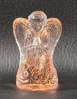 Boyd's Crystal Art Glass LIL ANGEL #11 of 2nd Series CORAL 9-2-08 Glows Signed — photo 4